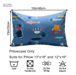 Cloele Kids Toddler Pillowcases,3 Pcs Travel Pillowcases Set 100% Cotton Pillow Cover Fits 13x18,Envelope Pillowcase for Children Soft Bedding Small Pillow Cover for Baby Pillows(Dinosaur&Crab&Dog)
