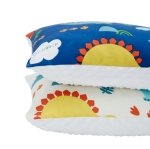 Cloele Kids Toddler Pillowcases with Dotted Backing 2 Pcs Travel Pillowcases Set,100% Cotton Pillow Cover Fits 14x19,Multifunctional Pillowcase for Sleeping,Toddler Beding Small Pillow(Dinosaur)
