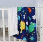 Cloele Baby Minky Blanket - Ultra Soft Escalate Size 33 x 42 Inch - Plush Mink Double Layer Fleece Fabric for Newborns Toddler Bedding Blanket Baby Swaddle Blanket - Dinosaur