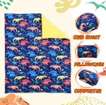 Cloele Crib Bedding Set for Boys,3 Piece Dinosaur Crib Bedding Set,Include Soft Baby Comforter,Breathable Fitted Sheet & Pillowcase,Navy Blue Nursery Baby Bedding for Boys