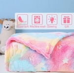 Cloele Glow in The Dark Blanket - Rainbow Unicorns Gift Toddler Girls Toys for 3-10 Year Old Girls 50 x 60 Soft Flannel Fleece Blanket - Luminous Birthday Christmas Halloween Gifts Blanket for Kids
