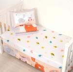 Cloele Forest Animals Crib Bedding Set for Boys Girls,Includes Soft Comforter,Crib Skirt,Fitted Crib Sheet,Crib Pillowcase,Nursery Standard Size Animals Baby Bedding Set for Baby