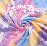 Cloele Glow in The Dark Throw Blanket for Girls - 50 x 60 Unicorns Gift Blanket Soft Cozy Fleece Blanket Toddler Girls Toys - Luminous Plush Blanket Birthday Christmas Halloween Gifts Blanket for Kids