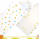Cloele Forest Animals Crib Bedding Set for Boys Girls,Includes Soft Comforter,Crib Skirt,Fitted Crib Sheet,Crib Pillowcase,Nursery Standard Size Animals Baby Bedding Set for Baby