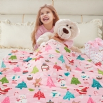 Cloele Christmas Throw Blanket - Cute Santa ClauS Flannel Holiday Blankets Pink Christmas Blanket Gifts - Home Décor Snowman Plush Blanket for Christmas, Decoration Gift,Bedding Couch and Gift 50