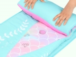 Cloele Toddler Nap Mat - Mermaids Nap Mat for Preschool with Removable Pillow and Blanket - 48 x 20 Rolled and Portable Kid's Sleeping Mat for Toddler Girls Preschool Daycare Travel