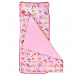 Cloele Toddler Nap Mats for Preschool with Removable Pillow and Minky Blanket - 53 x 21 Kid's Slumber Bags for Toddler Girls Preschool Daycare Kindergarten Camping Travel,Pink Dinosaur