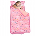 Cloele Toddler Nap Mats for Preschool,Unicorns Nap Sack for Daycare with Removable Pillow and Minky Blanket - 53 x 21 Kid's Slumber Bags for Girls Kindergarten,Camping Travel