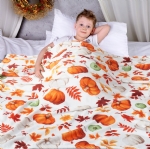 Cloele Fall Blanket Halloween Pumpkin Blanket - Thanksgiving Decor Fall Throw Blanket Autumn Pumpkin Flannel Picnic Throw Blanket for Living Room Couch Bed Chair or Dorm (50