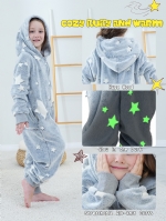 Cloele Glow in the Dark Star Onesie Pajamas for Girls Boys -  Kids Star Costume,Toddler Fleece Pajamas Fuzzy Flannel Halloween Christmas Cosplay Costume/Homewear/Sleepwear(Star)