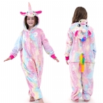 Cloele Glow in the Dark Unicorns Onesie Pajamas for Girls - Kids Unicorns Costume,Toddler Fleece Pajamas Fuzzy Flannel Halloween Christmas Cosplay Costume/Homewear/Sleepwear(Unicorns)