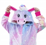 Cloele Unisex Kids Onesie Pajamas Children Animal Onesie Costume Unicorns Cosplay,Kids Flannel Halloween Cosplay Costume/Homewear/Sleepwear(Purple)