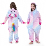 Cloele Unisex Kids Onesie Pajamas Children Animal Onesie Costume Unicorns Cosplay,Kids Flannel Halloween Cosplay Costume/Homewear/Sleepwear(Purple)